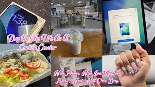 Day In My Life As A Content Creator/ New Phone , New IPad, Lipgloss Finds, Nail/ Self Care Day 