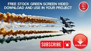 Indian Fighter Jet Green Screen  26 January Republic Day Tricolor
