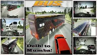 Delhi To Mumbai by Bus Simulator Ultimate | Hitting a Tree | Special Horn | Cinematic View. 🚌