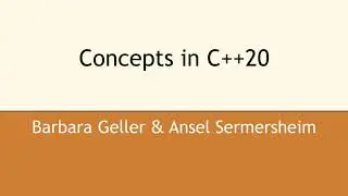 Concepts in C++20