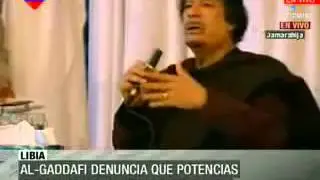 Gaddafi denuncia que la ELITE (kumaras, sanatkumara) quieren invadir LIBIA