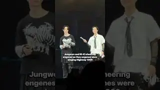 Jungwon checking on heeseung as engenes were singing highway 1009 #enhypen #jungwon #heeseung #ni_ki