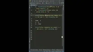 Python program to swap two numbers #shorts #pythonprojects #pythonprogramming