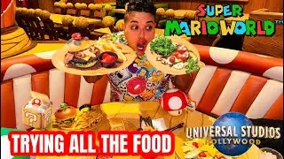 I tried all the food at Super Nintendo World universal studios Hollywood toadstool cafe 🍄