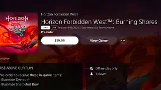 How to Pre-Order BURNING SHORES DLC on the PS5. Horizon Forbidden West 