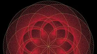 Polar rose curve animation with curve stitching using linear interpolation (lerp). 