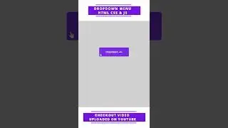 Dropdown Menu Html Css #shorts #html  #css #javascript #dropdownmenu