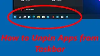 How to Unpin Apps from Taskbar