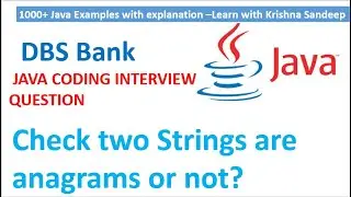 Java Program to check whether two Strings are anagrams or not