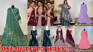 Omg!! One Outfit 3 Ways Collection 🥰 Dupatta Draping Styles for lehenga #shorts #trending
