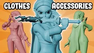 Clothes & Accessories - Blender Character Sculpt Tutorial part 8