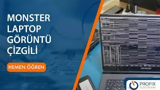 Monster Laptop Görüntü Çizgili