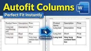 How to Autofit Table Columns in Word (2026) — Quick Fix