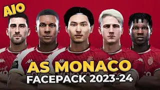 AS Monaco Facepack Season 2023/24 - Sider and Cpk - Football Life 2024 and PES 2021
