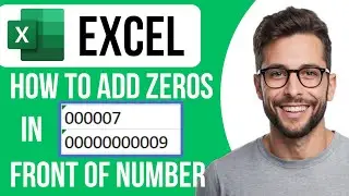 How To Add Zeros In Front Of Number In Excel