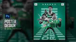 Sports poster design in Adobe Photoshop I Photoshop Tutorial I Modern Sports Poster Design