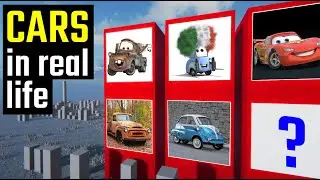 Cars in Real Life. Characters from the cartoon 