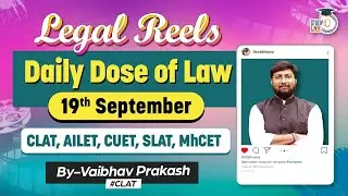 Legal Reasoning CLAT | Legal Aptitude CLAT | CLAT 2024 | CLAT 2025 | StudyIQ Law Entrance