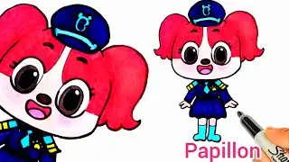 Stranger Danger | Beware of AI Face swapping| How To Draw Papillon| Sherrif Labrador Safety Dog