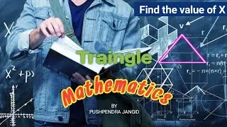 Find the value of the unknown exterior angle x in the following diagrams#shorts math by Pushpendra