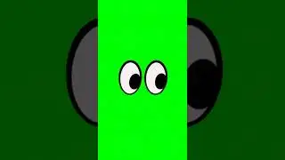 Green screen rolling eyes for editing, copyright free 