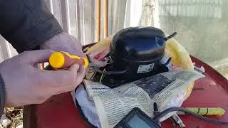 ПОДКЛЮЧЕНИЕ КОМПРЕССОРА холодильника без МУЛЬТИМЕТРА. ...УДАР ТОКОМ ЧЕРЕЗ КЛЁПКУ РУЧКИ НОЖА.