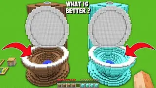 What is HIDDEN inside THE BIGGEST DIRT vs DIAMOND TOILET in Minecraft? I found GIANT RARE TOILET!