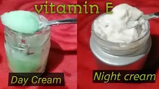How to make vitamin E day Cream and vitamin E night cream for younger looking skin glowing skin, ✨