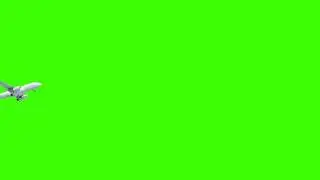 Green Screen Airplane flying