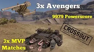 Crossout - 3x Avenger hover at 10k PS [ 3x MVP gameplay ]