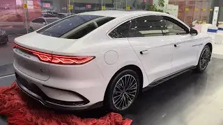4K 2023 BYD Han EV White Interior and Exterior