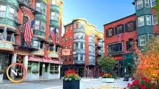 Sunrise Walk in Boston, MA | North End, Little Italy | ASMR Street Sounds for Sleep & Study