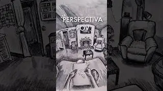 Perspectiva POV o gran angular ✏️👌 | #shorts #arte #drawing #perspective #drawingtips