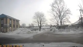 Погоня полиции за пьяным водителем в Морках 01 03 2015