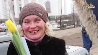 Тюльпаны для моршанских автолюбительниц