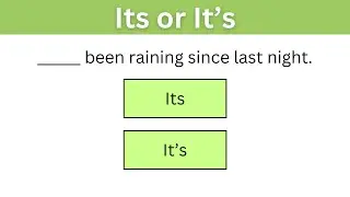 Use of Its and It's - Quiz | English Grammar Quiz