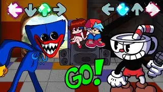 Friday Night Funkin' - Huggy Wuggy vs Cuphead (Playtime) [Poppy Playtime x FNF]