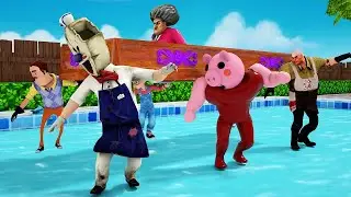 Scary Teacher 3D Nick Troll Miss T Coffin Dance Compilation with Hello Neighbor