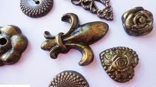 Fimo: effetto metallo antico - Fimo Clay: Old metal effect