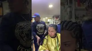 She was so surprised seeing how we used the curly rods on her hair first the time lol#trending #hair