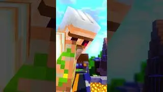 JJ and Mikey vs Iron Golem in Minecraft #shorts