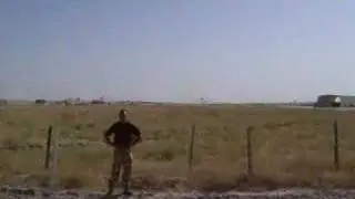 LOW flying military Harrier fly by (amazing) 