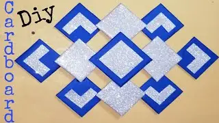 Diy Abstract wall hanging decor from Cardboard