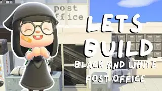 Black and White Kidcore Post Office Speed Build | Animal Crossing New Horizons