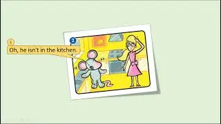 Kid's Box Starter - Unit 5 - My House - 8 - Listen to the story. With comic dialogue box.