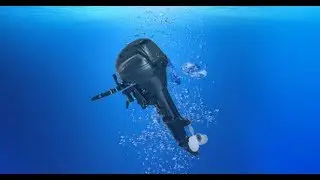 Oops, outboard motors fallen into the water!
