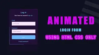 Animated Login Form with Source Code | Login Page using Html CSS