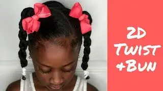 2D Twist & Bun | Kids Natural Hairstyle | IAMAWOG