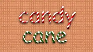 Candy Cane Text Effect | PHOTOSHOP CC