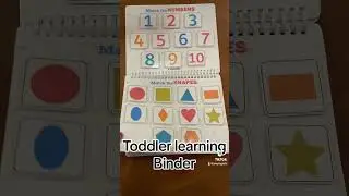 Toddler learning binder, Preschool busy book, 3 years old, 4 years old, Prek activity binder